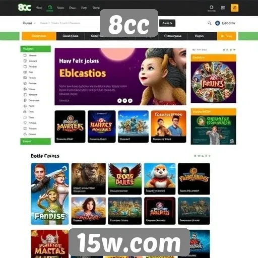 Avaliação da interface do site de jogos 8cc
